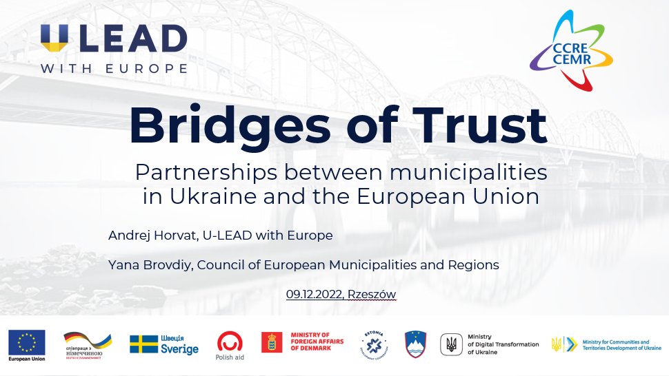 Presentation of the U-LEAD initiative for partnerships between Ukrainian and European municipalities